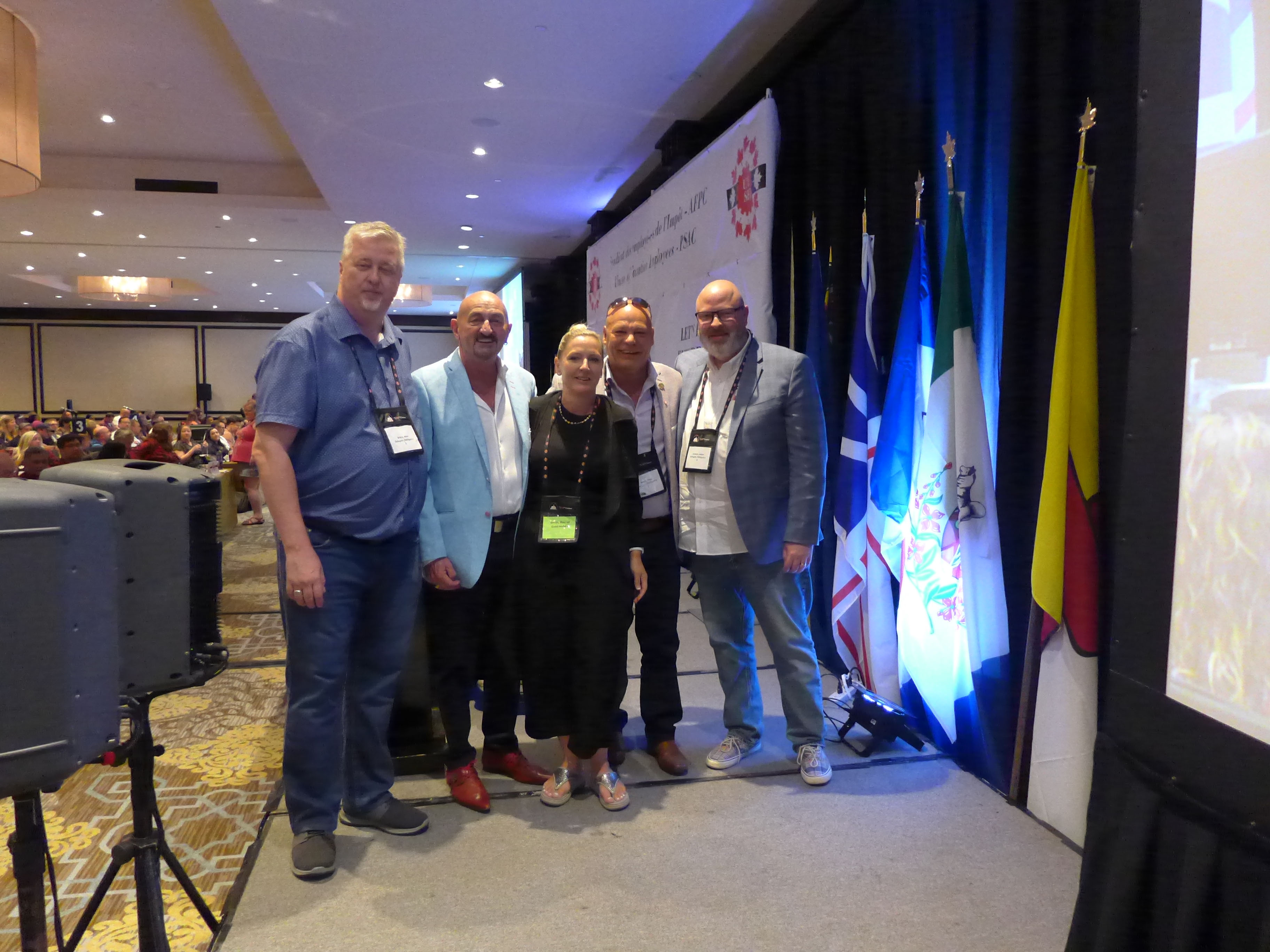 Marc Brière, Shane O'Brien, Shane's wife Rachel, Doug Gaetz, Adam Jackson