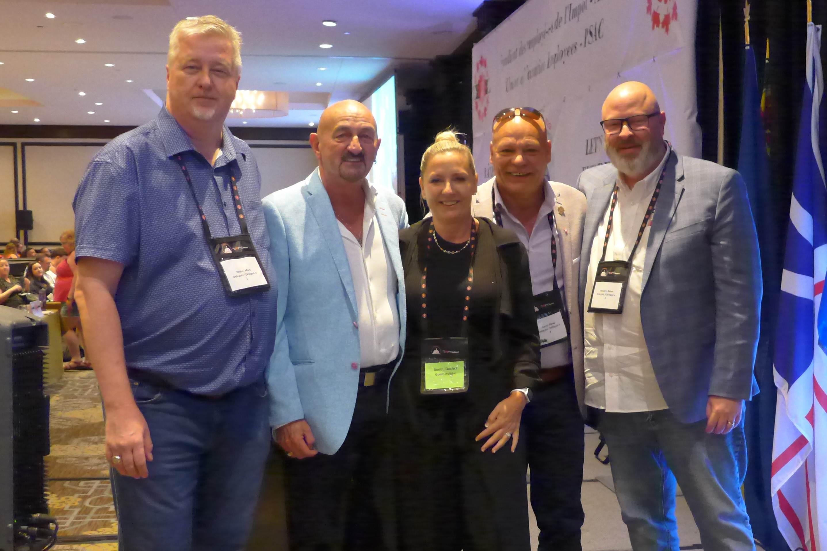 Marc Brière, Shane O'Brien, Shane's wife Rachel, Doug Gaetz, Adam Jackson