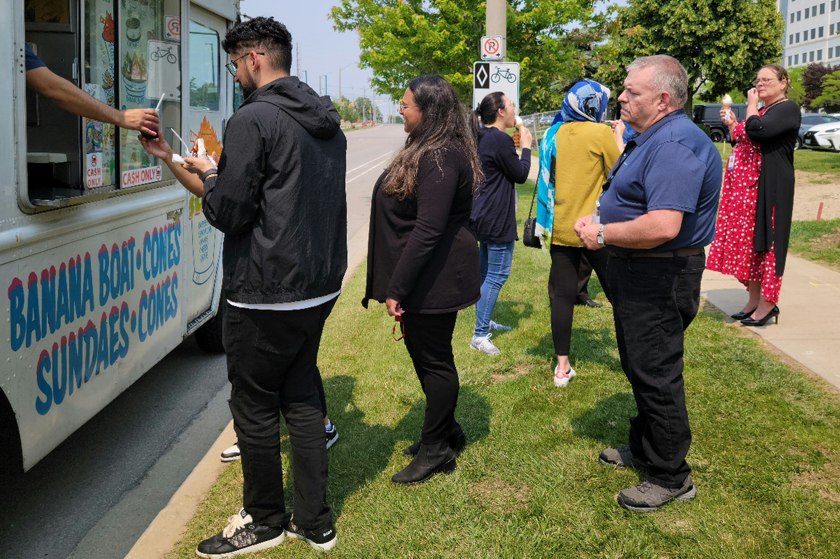 at the food truck