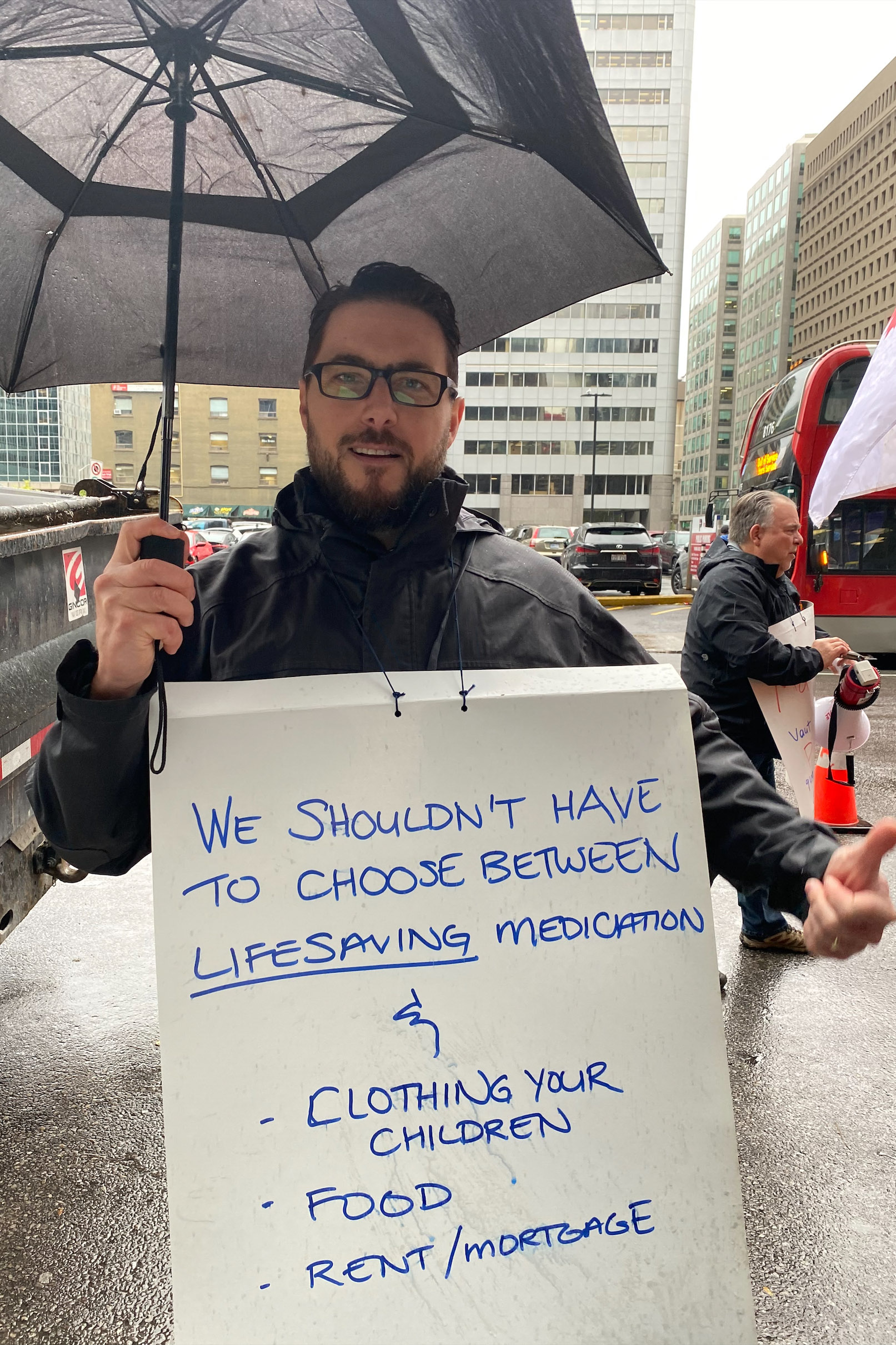 member with sign