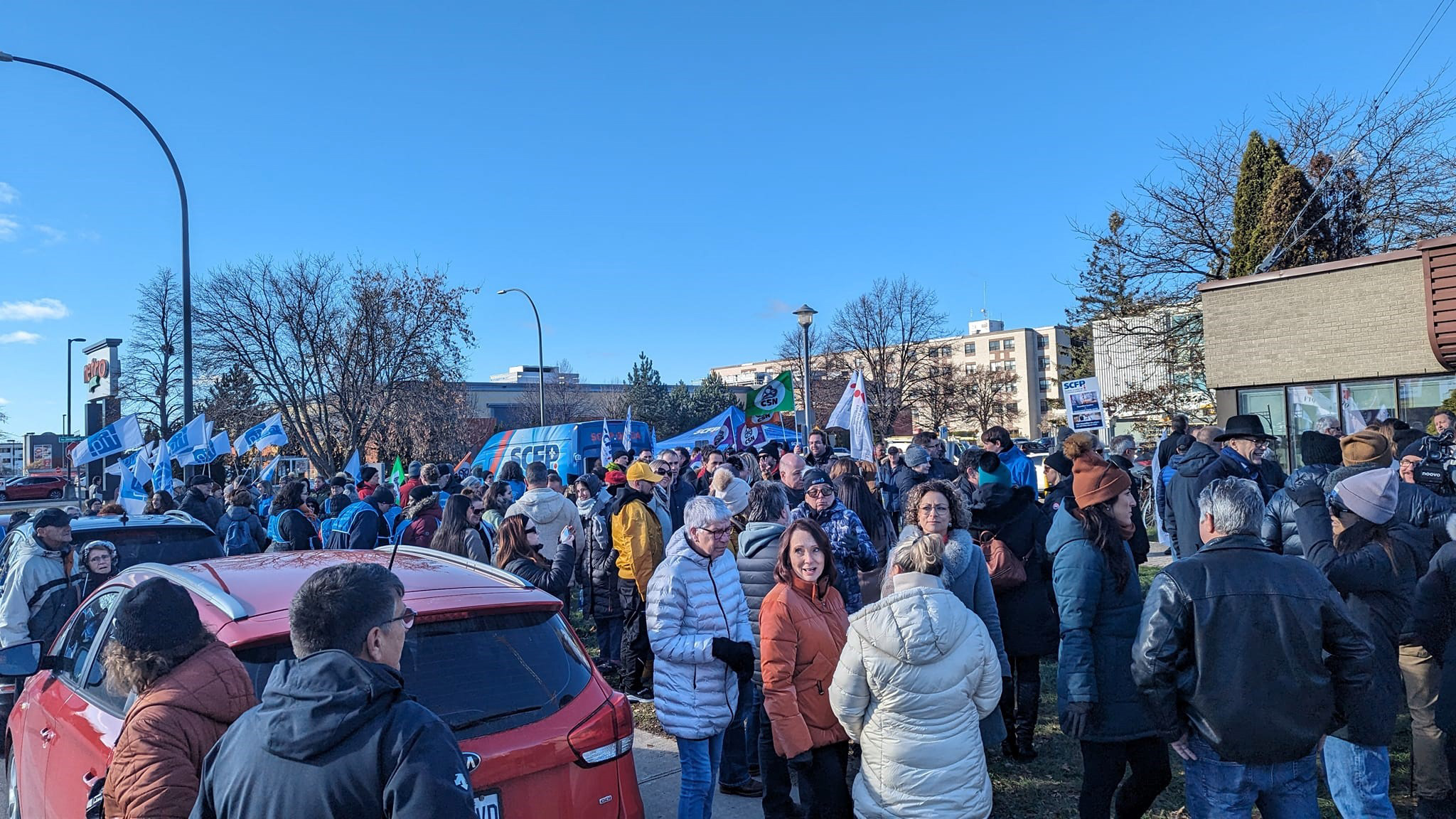 Local media demonstration in Shawinigan