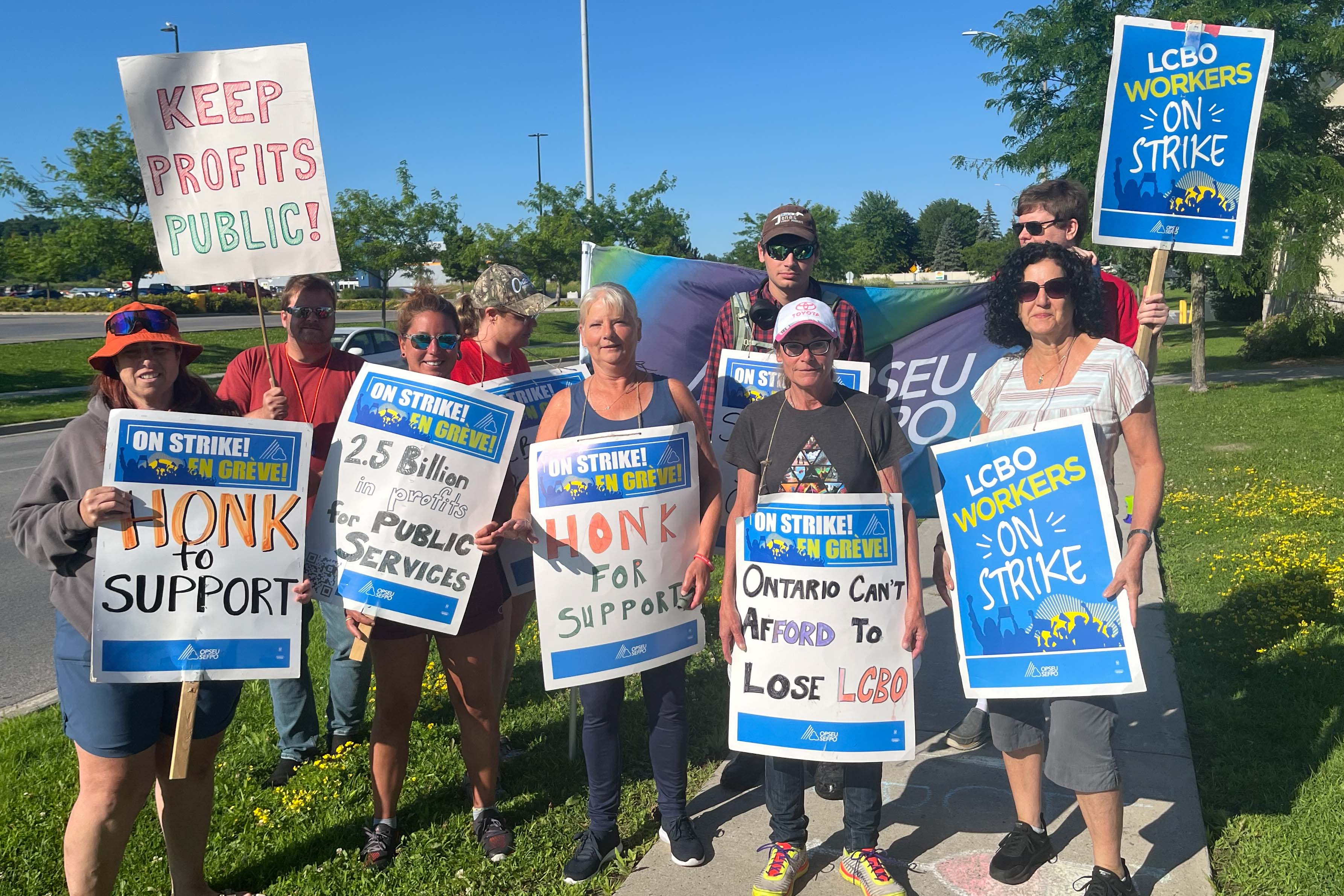 striking LCBO workers