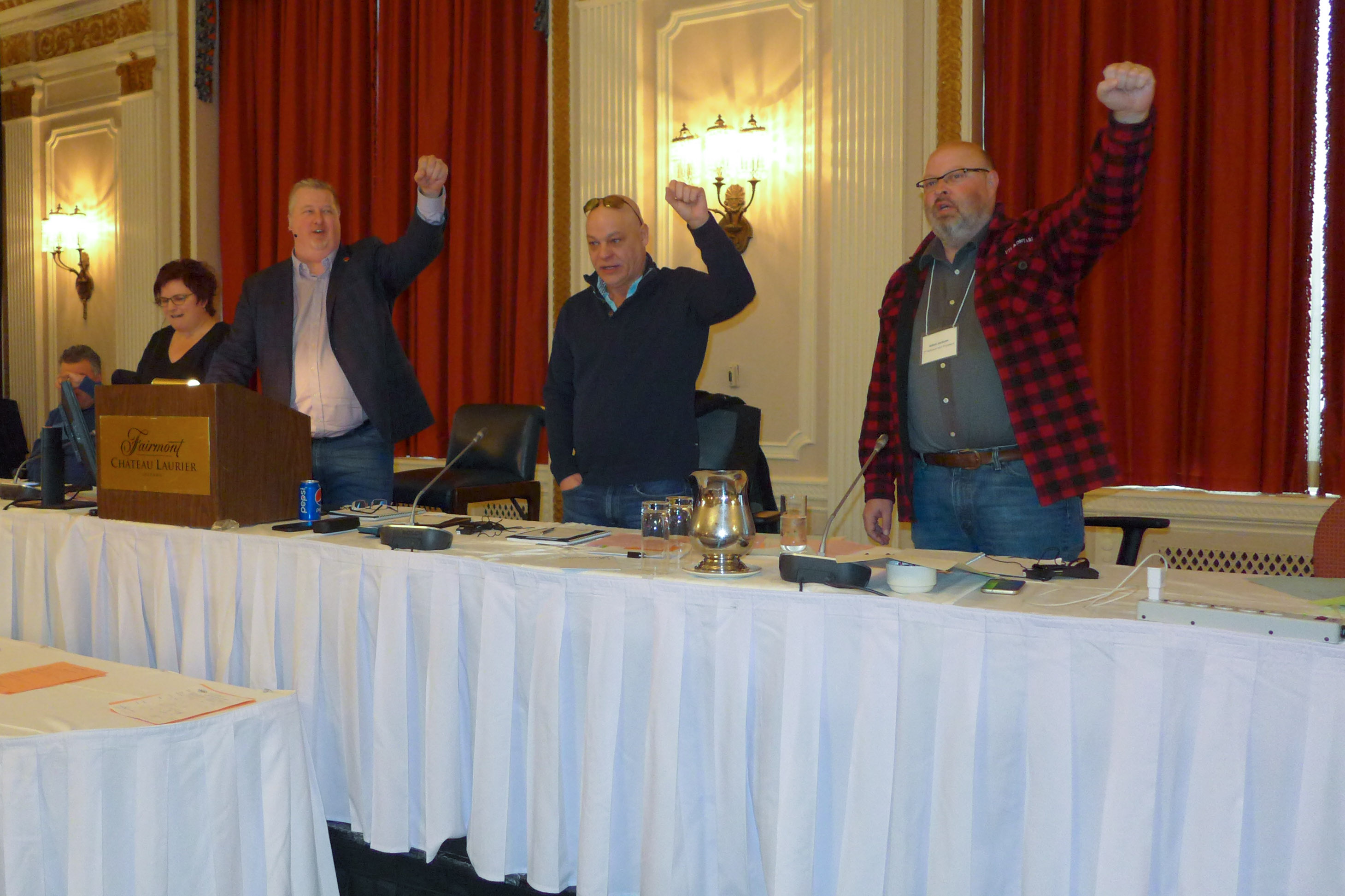 Président national - Marc Brière, 1er vice-président national - Doug Gaetz, 2ième vice-président national - Adam Jackson