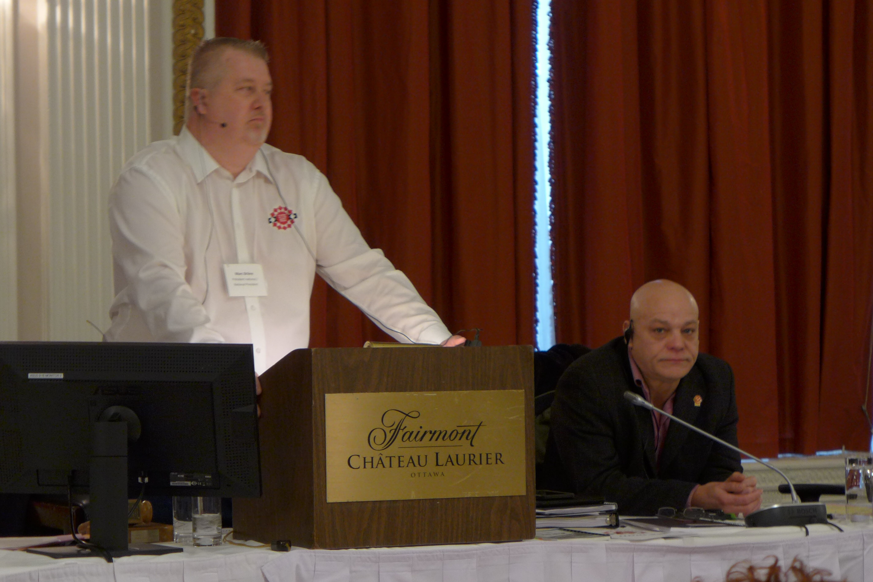 Marc Brière, président national et Doug Gaetz, 1er vice-président national