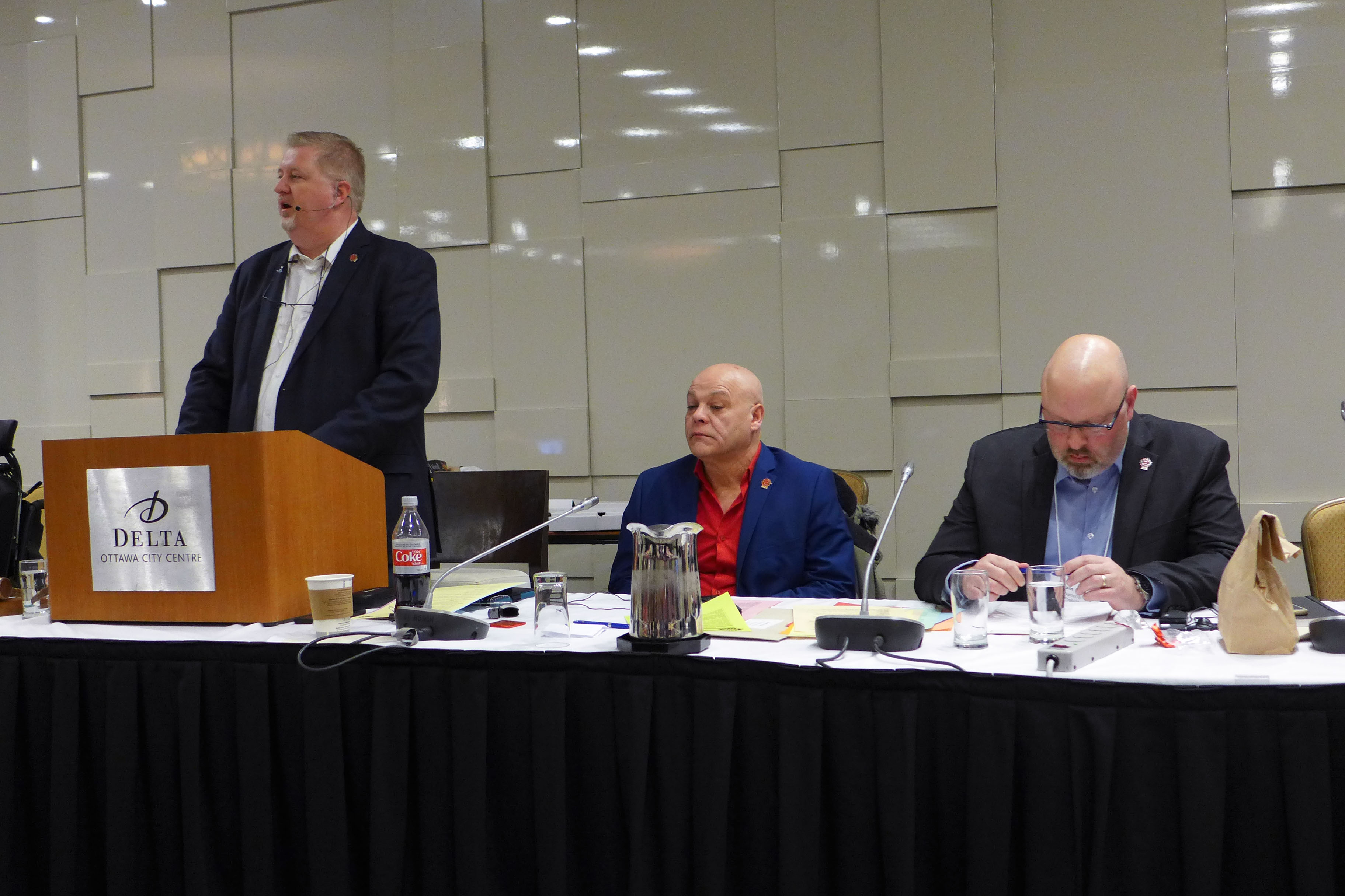 Marc Brière, président national; Doug Gaetz, 1er vice-président national; Adam Jackson, 2ième vice-président national