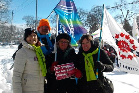 Le SEI manifeste son soutien pour de les membres de l'Association des infirmières et infirmier de l'Ontario qui sont en grève.