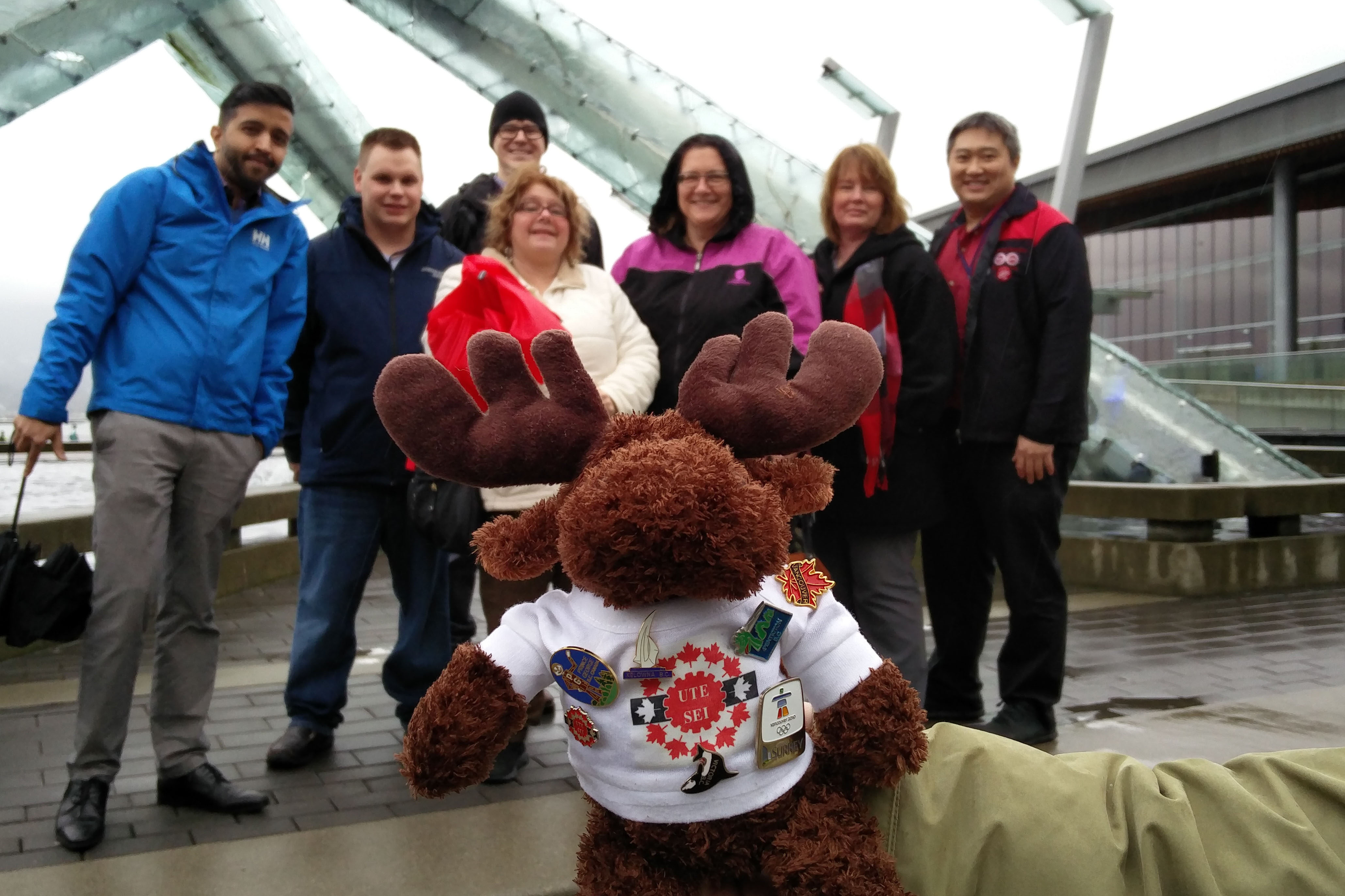 The UTE Moose visited the Olympic Cauldron.