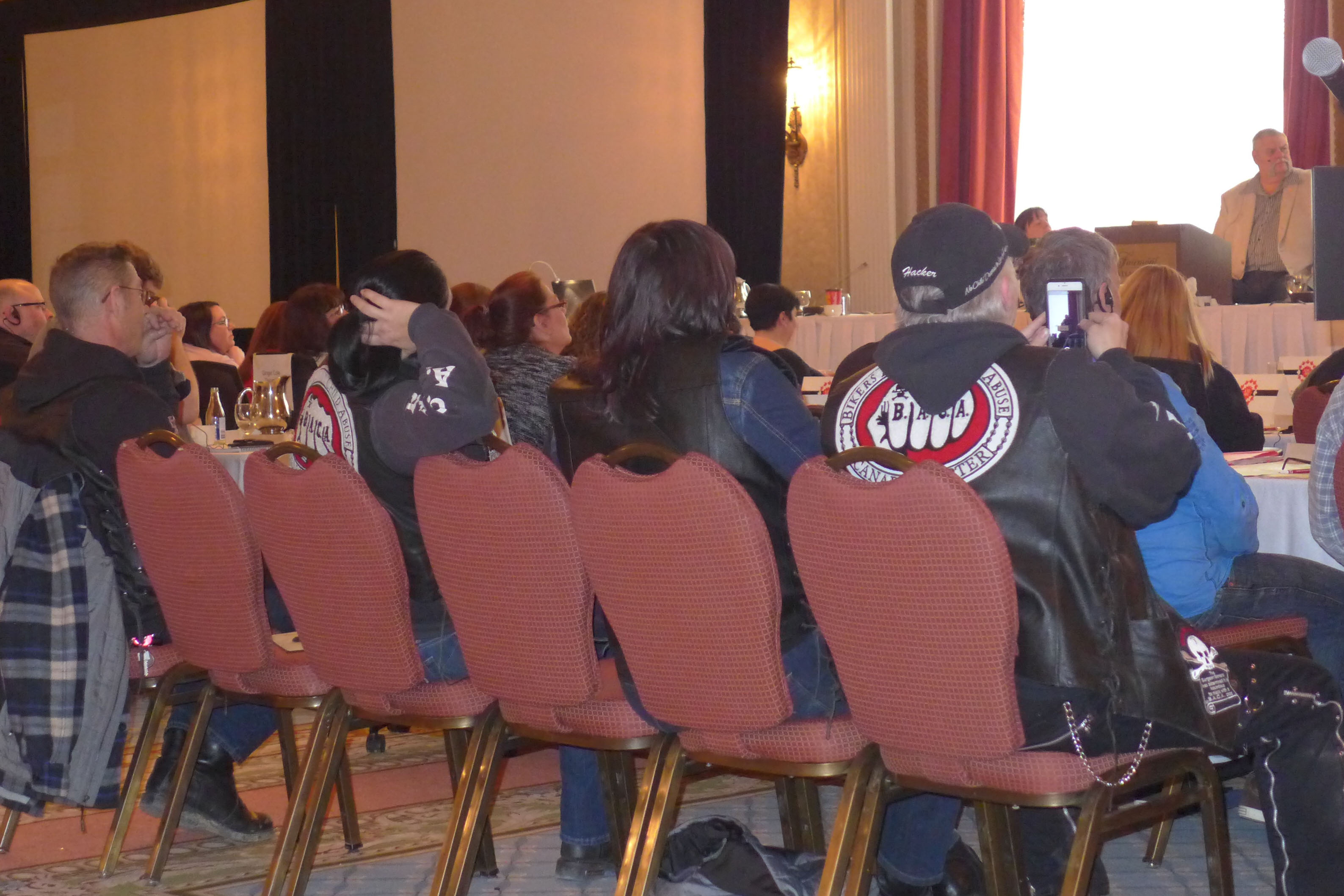 Des membres de B.A.C.A. (Bikers Against Child Abuse)