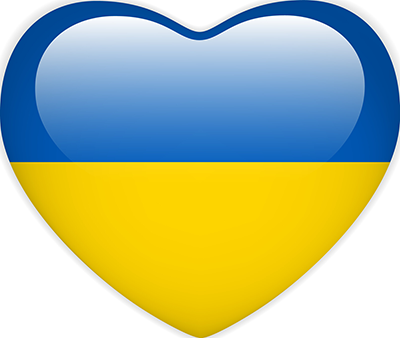 coeur dans les couleurs ukrainien